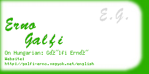 erno galfi business card